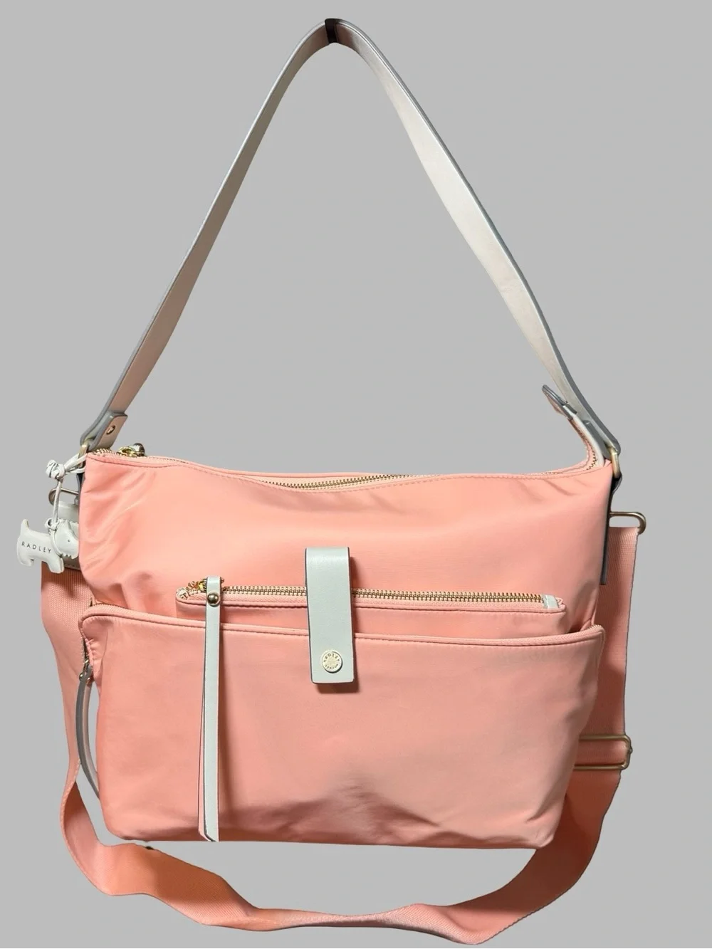 NWT RADLEY London Alpha Road Nylon Medium Multiway Bag - Melon
